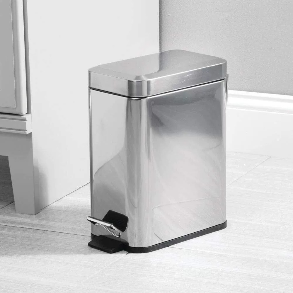 不锈钢圾桶家用翻盖厨房脚踏厕所卫生间大容量酒店专用垃圾桶批发