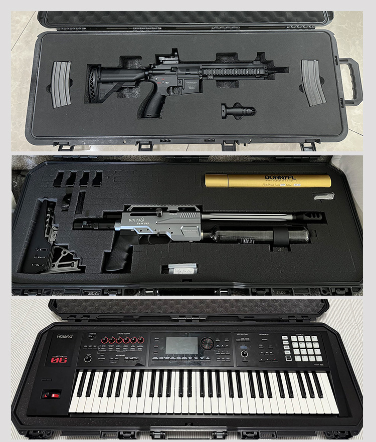 Fishing rod storage long box, shock-absorbing recurve bow instrument storage box, waterproof roof-mounted equipment tactical box
