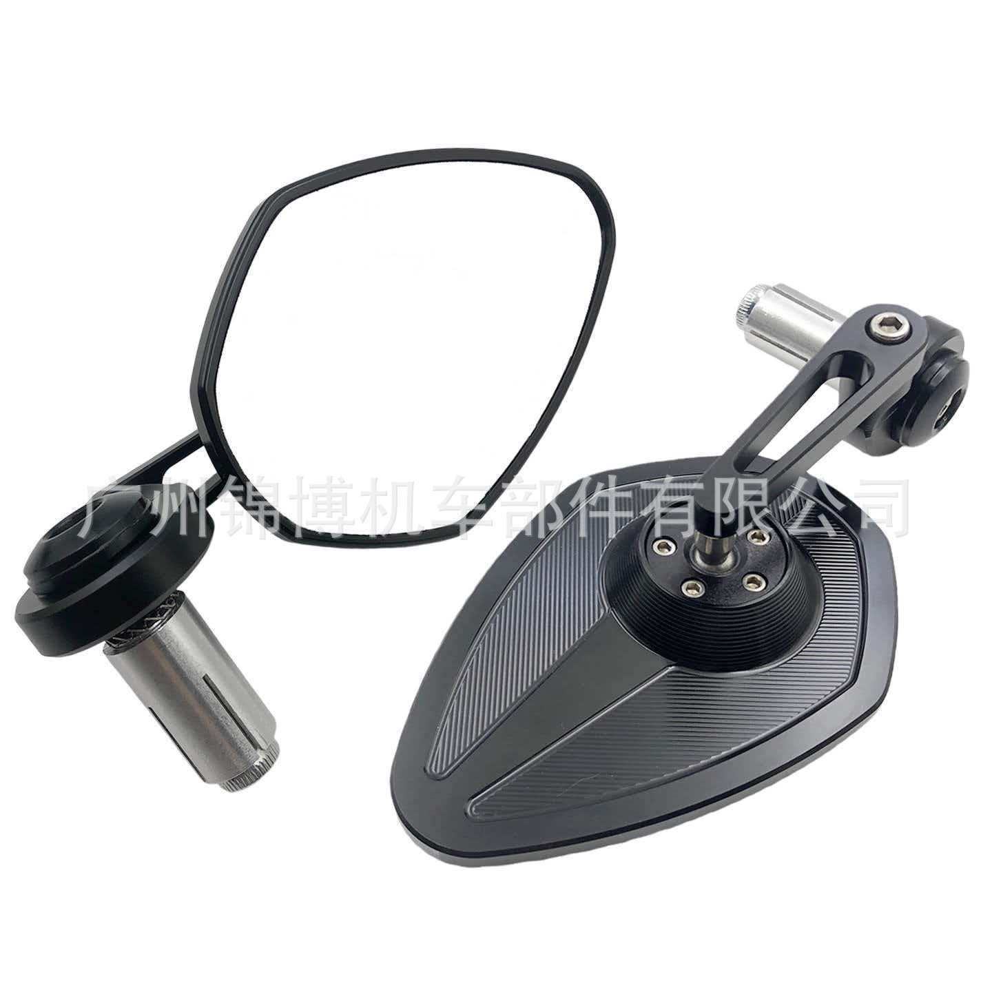 Motorcycle and Electric Vehicle Modified Rearview Mirror, Retro Style Handlebar Mirror, 17mm Universal Reflector, Factory Direct Supply
