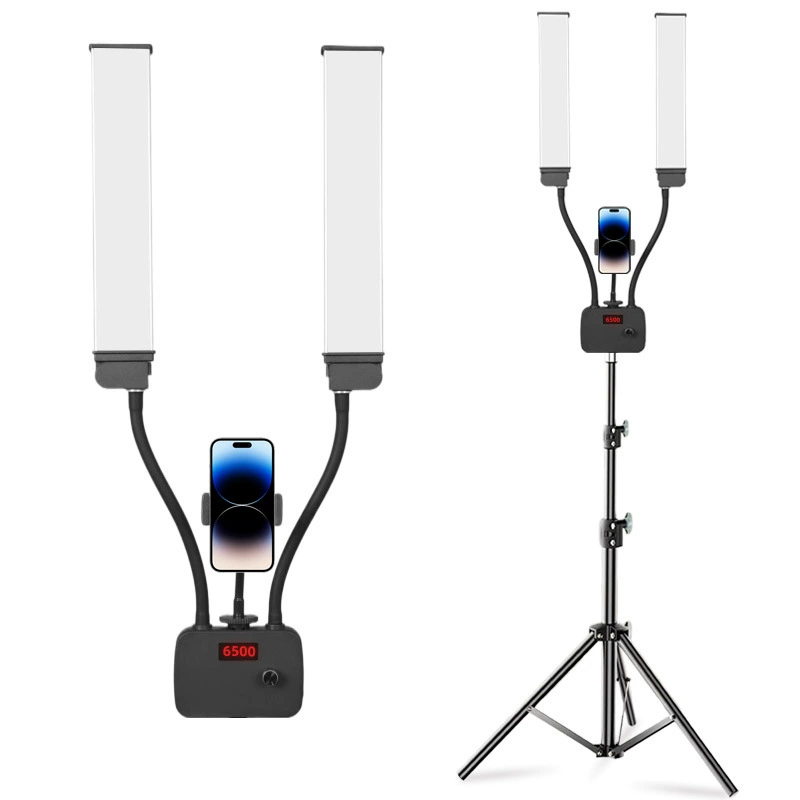 Мобильный телефон Live Photography Светодиодный свет для настольных фотографий Двухцветная тепловая лампа заполняет лампу с вышивкой и мягким светом 45 Вт