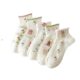 Zhuji socks women's cotton socks spring and summer small fresh cartoon bear socks thin Internet celebrity loose lace socks