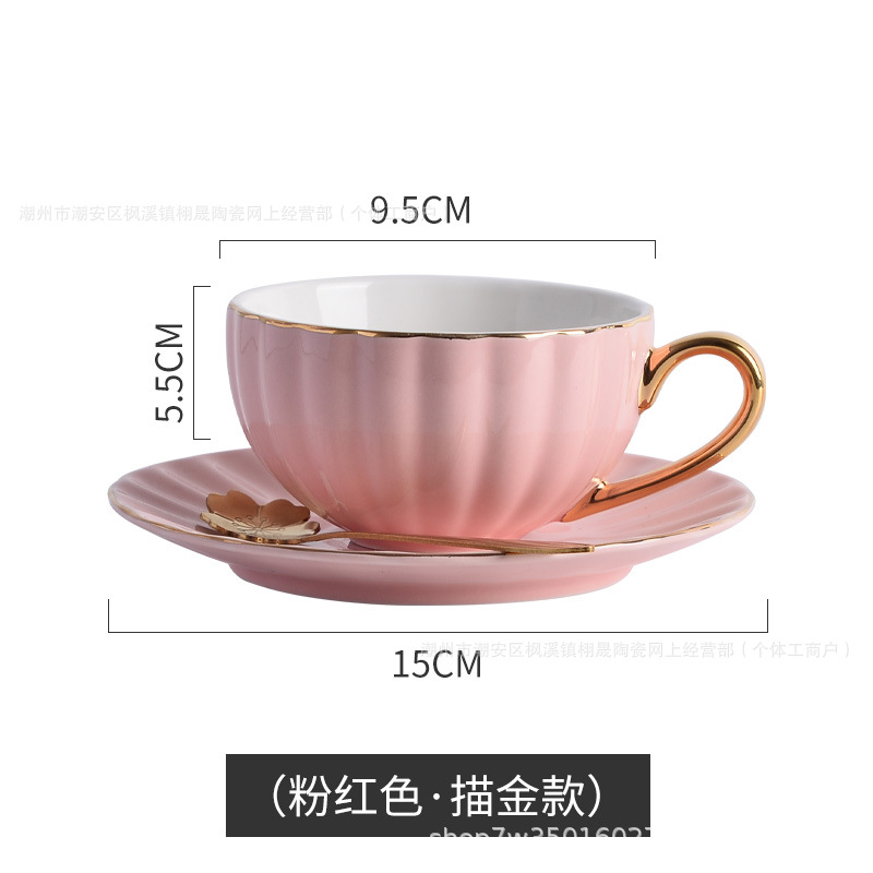 Continental pequeño lujo conjunto de tazas de café de Phnom Penh estilo inglés de la tarde tazas de té de flores de hotel tazas de café de cerámica platos