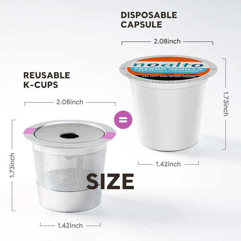 Compatible with Keurig Coffee Machine Reusable Coffee Filter Stainless Steel Filter Cup Single Hole Five Hole K Cup