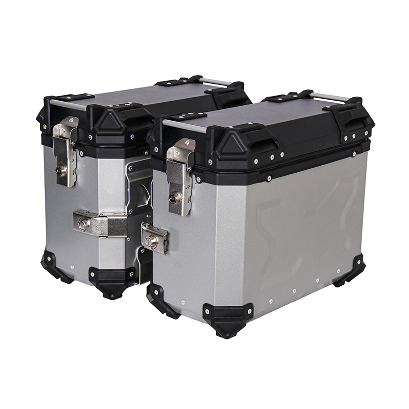 Motocicleta de gran capacidad 38L caja lateral equipaje lateral impermeable caja colgante suministros motocicleta maleta tres cajas accesorios