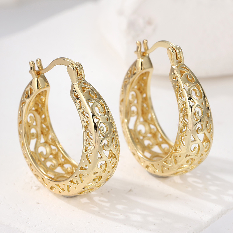 Morning Moon Cross-Border Earrings with Tassel Design, Floral Hoops, Bulk Discount, Bohemian Style