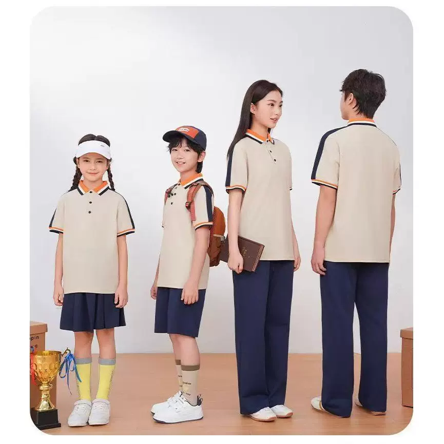 春秋季初中高中生江西省上饶市统一校服长袖三件套小学生短袖班服