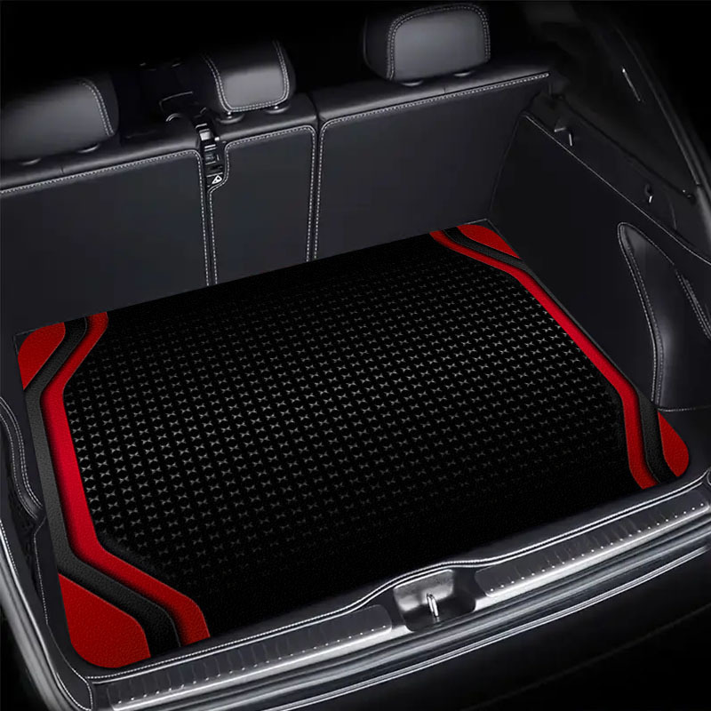 Colorful Floral Car Trunk Mat, Stain-Resistant and Wear-Resistant, All-Season Universal Floor Mat, Water-Absorbent Storage Mat, Cross-Border Temu