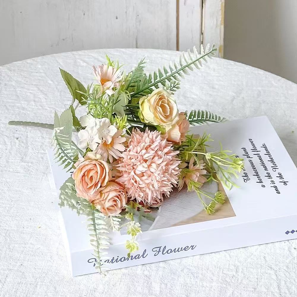 브러시드 수국 샴페인 컬러 포크 5개