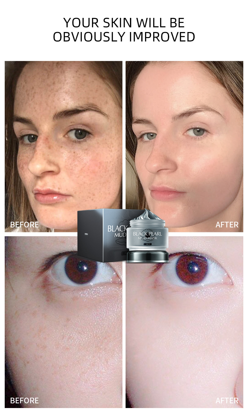 Cross-border Laicome Black Pearl Mask Mud 85g Hydrating, Moisturizing and pore-cleaning factory in stock, one-piece consignment undefined