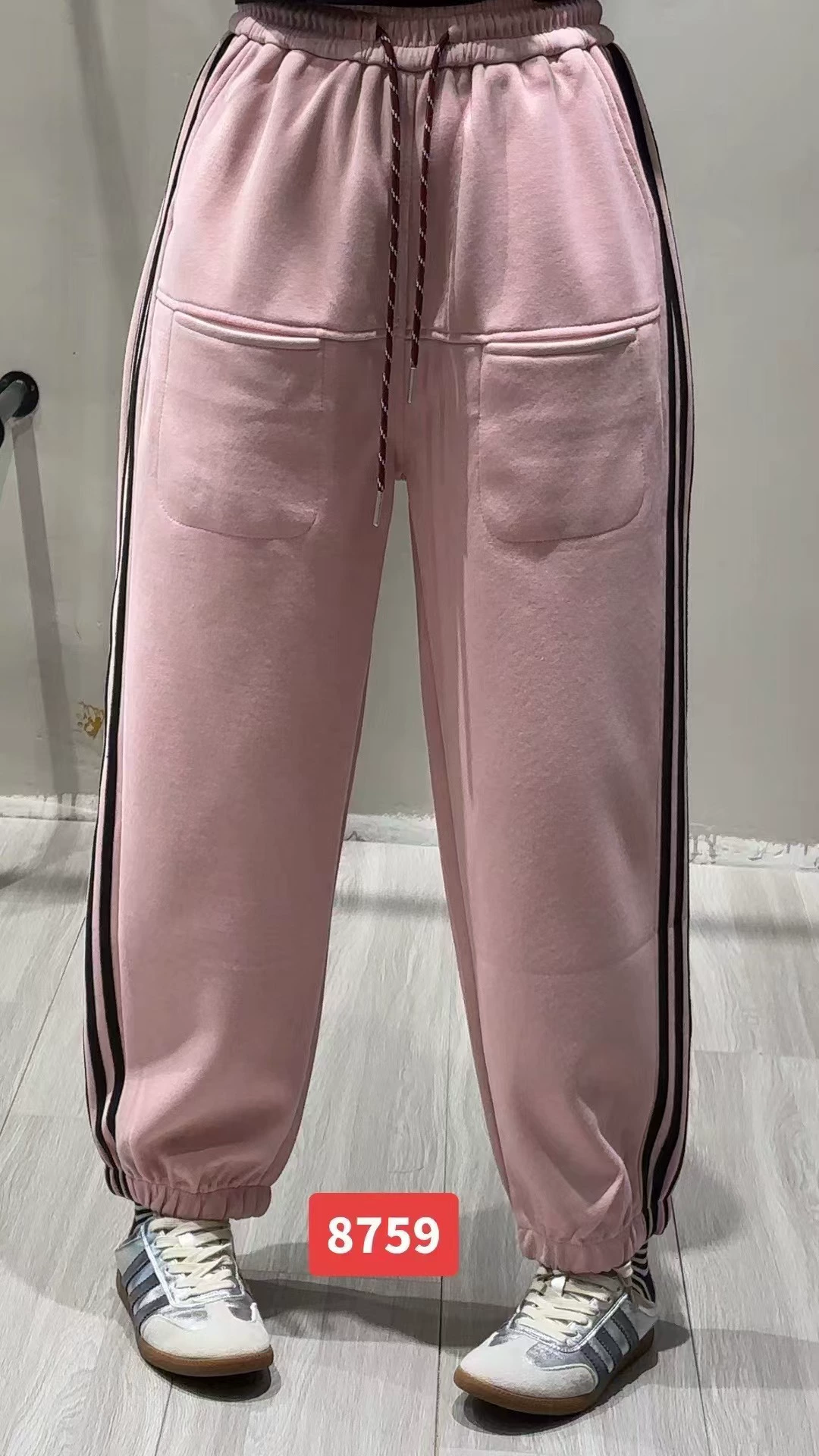 Spring fashionable trousers, Korean style, elastic waist
