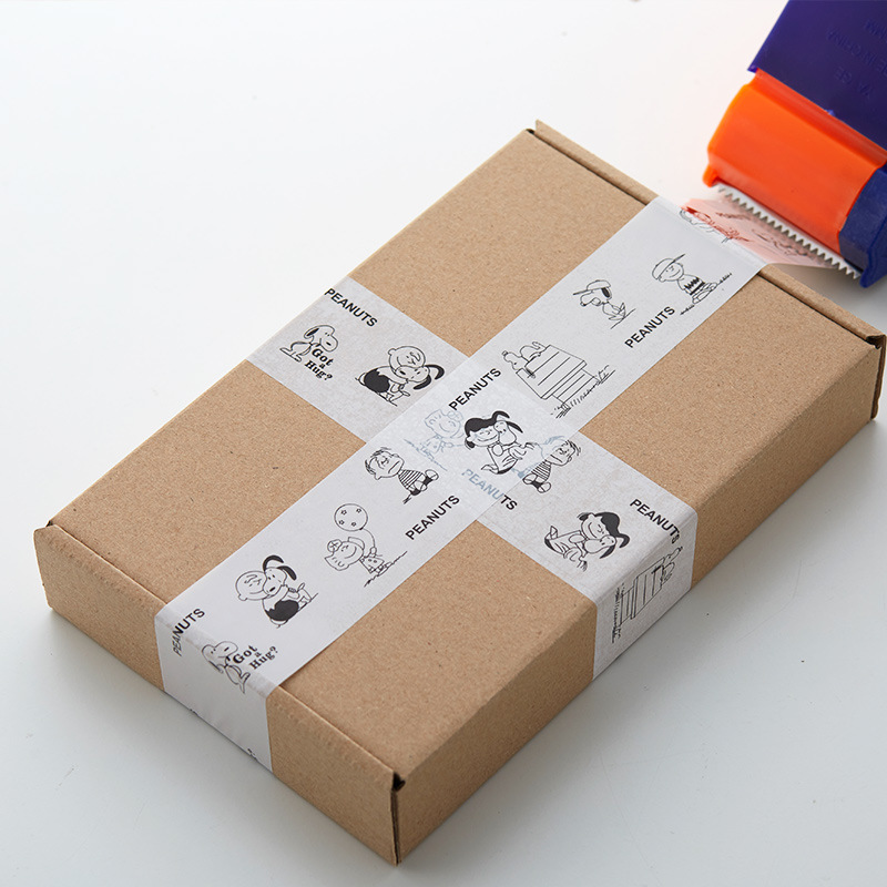 Pegatinas decorativas de dibujos animados para sellar cajas, cinta adhesiva de dibujos animados de Snoopy, popular en Instagram, entrega urgente, cinta adhesiva de dibujos animados no seca de 4,5x100m.