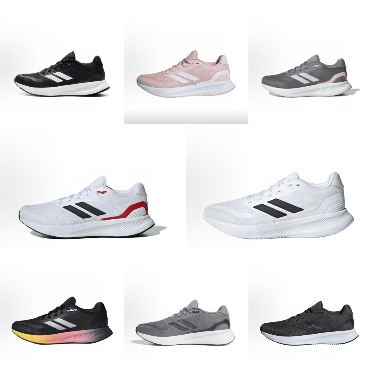 Putian comercio exterior transfronterizo Runfalcon cómodo anti-deslizante anti-desgaste zapatos de carreras de baja altura para mujeres en blanco y negro