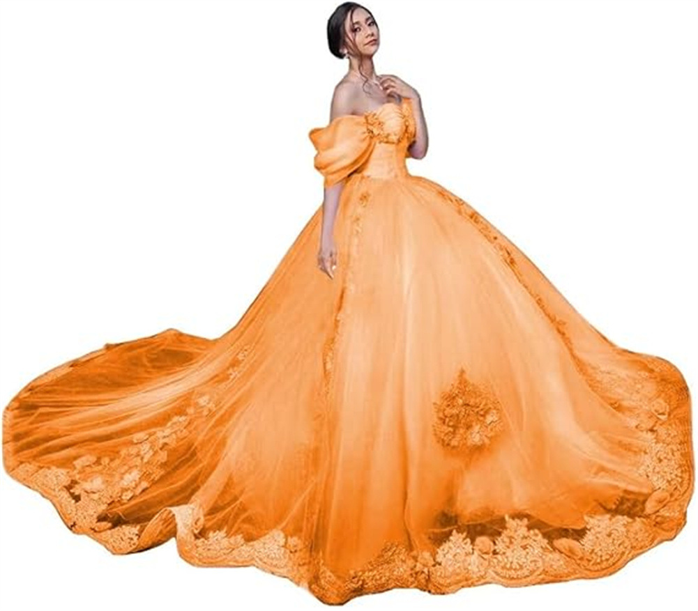 Aliexpress Amazon encaje calcomanía hombro abierto vestido de adulto vestido de baile vestido vestido de princesa vestido de mujer