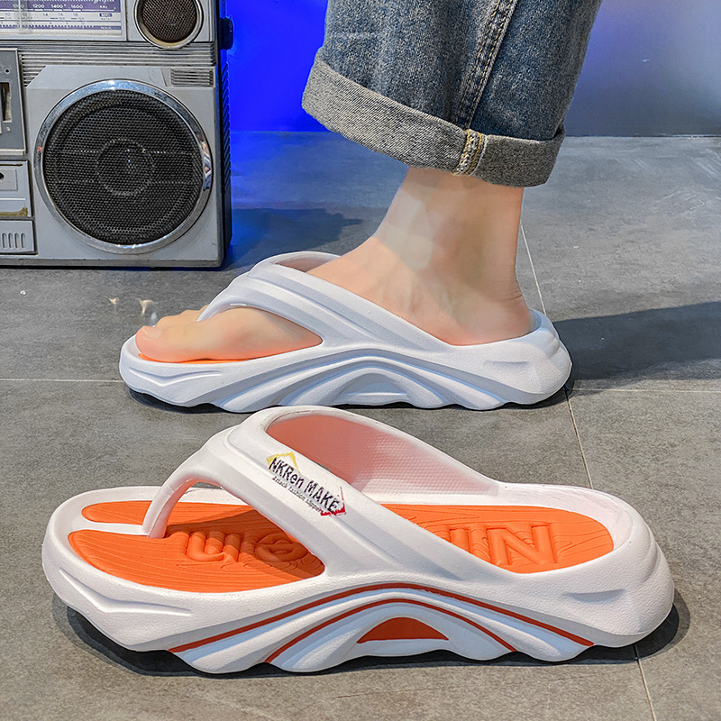 Chanclas ropa exterior de verano para hombres, deportes casuales, antideslizante, resistente al desgaste, desodorante, chanclas con sentido de la mierda, gran tamaño 4546