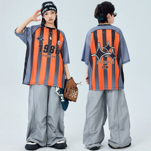 Street Dance Kidsren's Trendy Clothing Children's Day Hip-Hop Street Performance Suit Boys' Hiphop Jazz Dance Performance Clothing