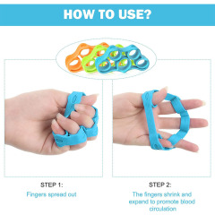Silicone grip ring gripper five-finger trainer rehabilitation massage grip ball egg ball fitness equipment set