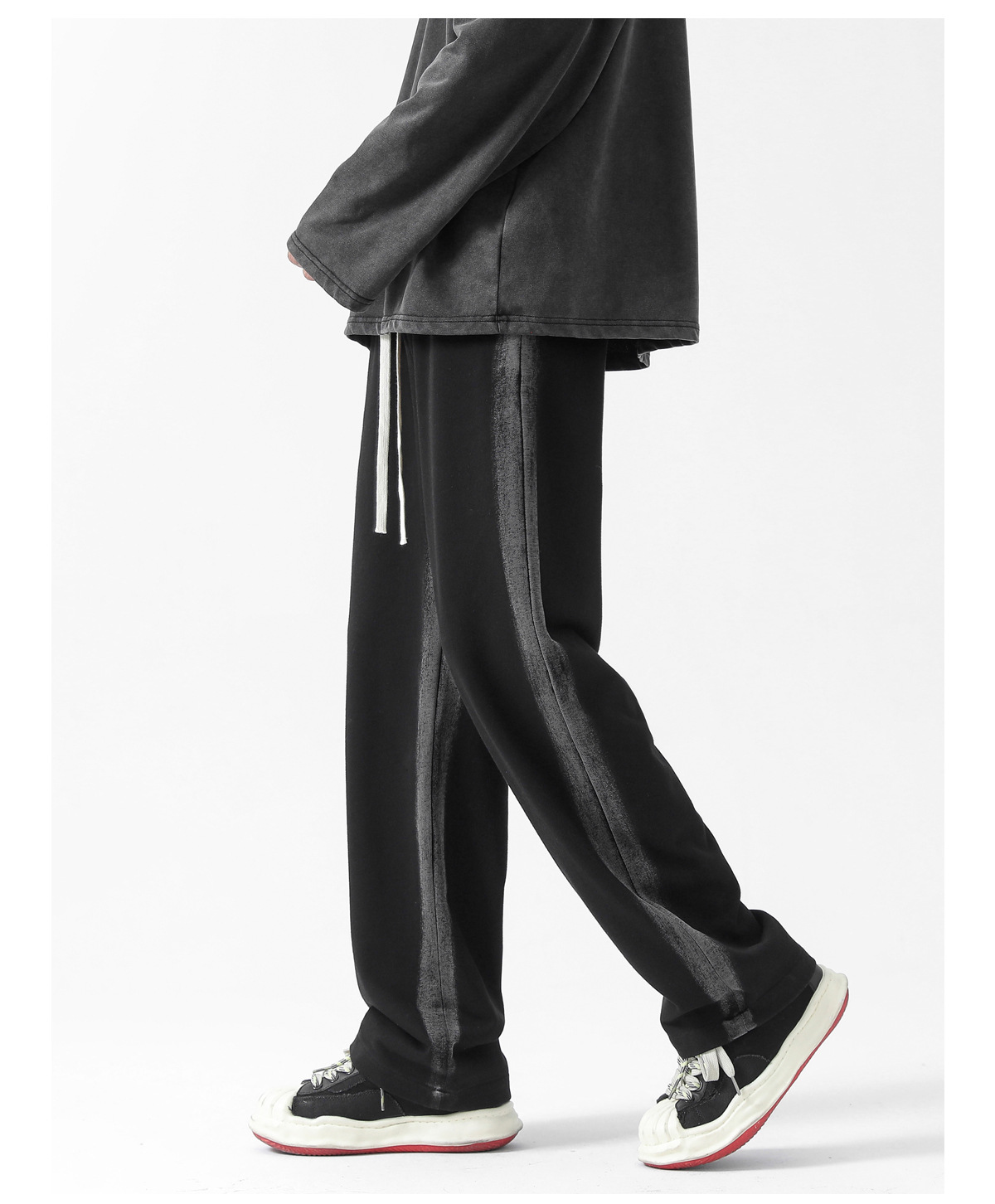 Pantalon de jogging homme décontracté coupe ample droite_voghion.com