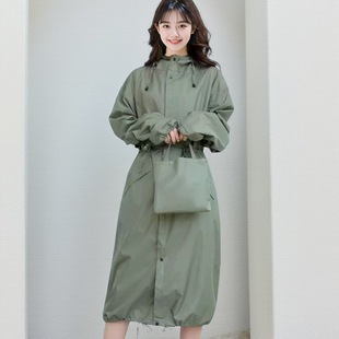 Foreign Trade Japanese and Korean Adult Raincoat Women's Fashion Long Windbreaker Outdoor Hiking Mountain Climbing Lightweight one-body Poncho Men's Riding