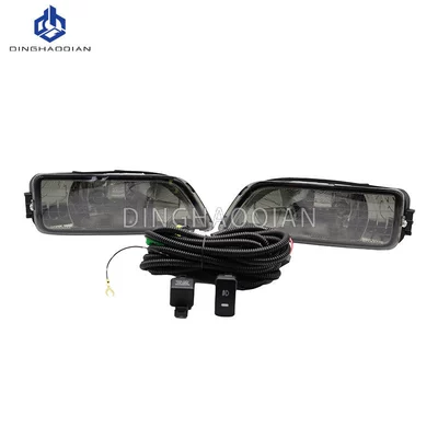 Applicable to Honda Accord 03-07 front halogen fog lamp suit accord low configuration upgrade high configuration fog lamp kit (Fog lamp) - blackened-set-price-per-set