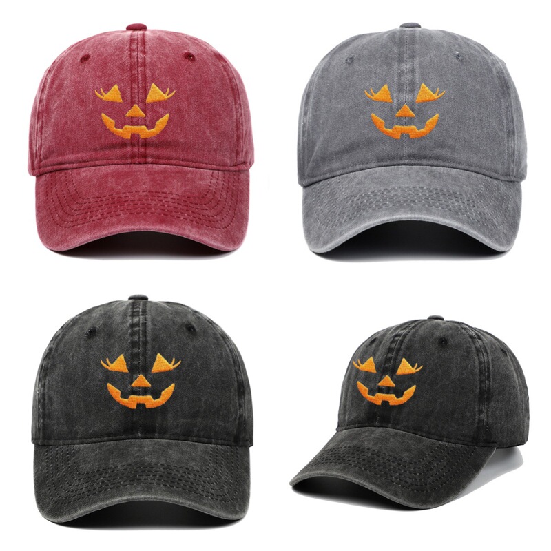 アマゾンはハロウィーンのカボチャ刺繍野球帽を販売しています。|undefined