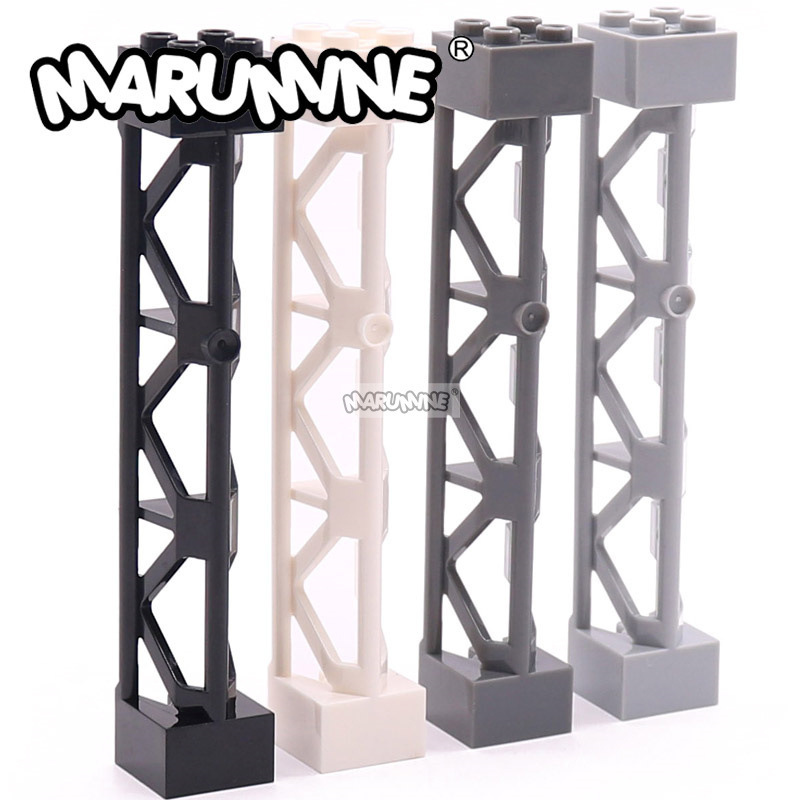 Domestic Building Blocks Small Particles Compatible with 58827 95347 Parts 2*2*10 Iron Frame Column Train Track 0.1kg