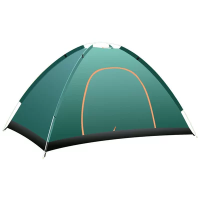 Camping Folding Fully Automatic Camping Çadırlar - full-dark-green-double-single-door