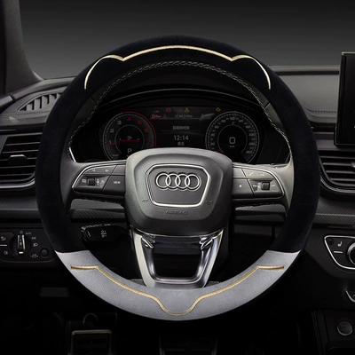 Audi A6L A4L Q5L Q2L A3 A A4 Q3 A6 A5 üçün qış peluş sükan örtüyü