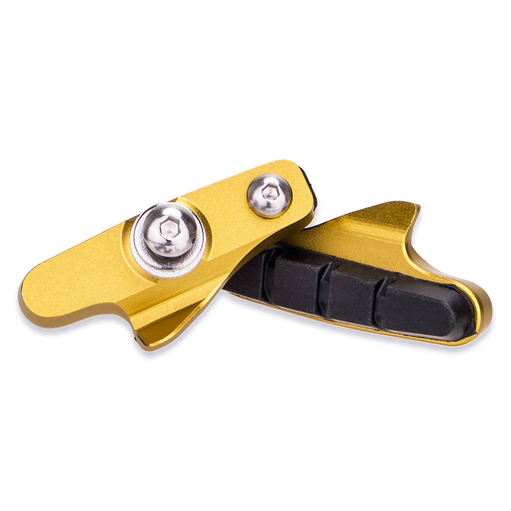 Piel de freno de bicicleta de carretera, freno C, aleación de aluminio, vuelo muerto, bloque de freno silencioso resistente al desgaste, accesorios de compuerta de goma de guía de agua