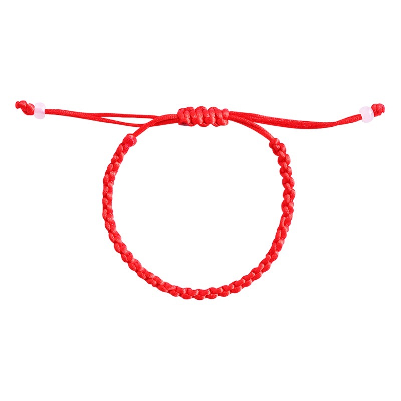 Dragon Boat Festival Red Rope Hand-woven Phoenix Tail Knot This Year of Life Simple Bracelet Ethnic Style Couple Bracelet Bracelet Wholesale