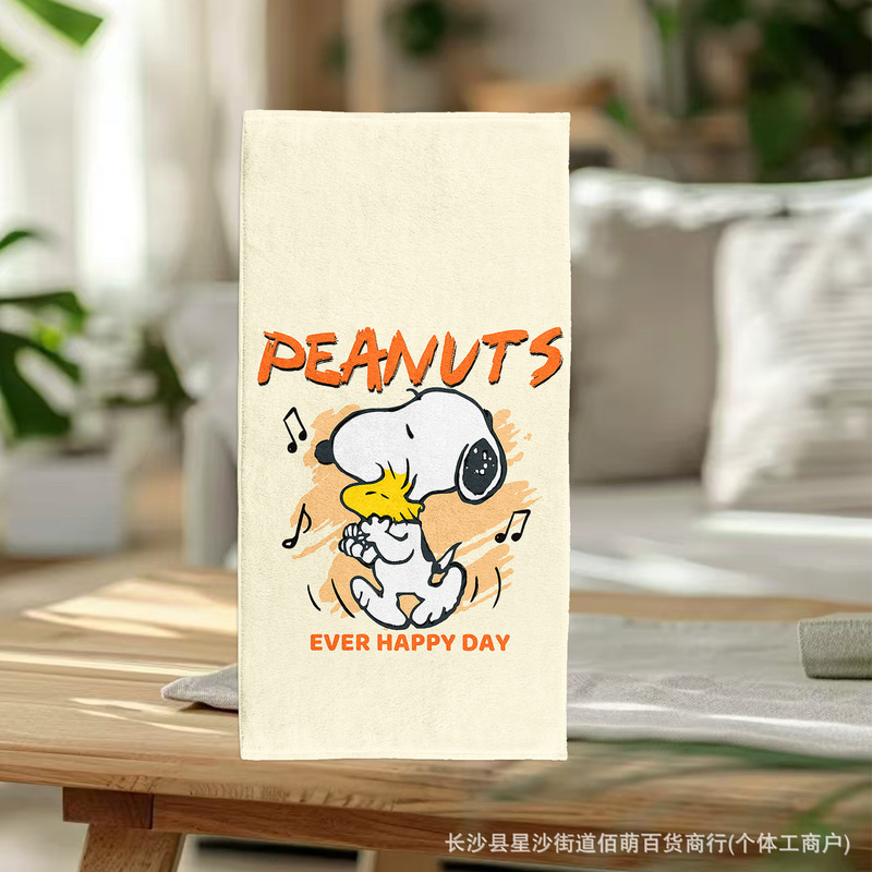 Snoopy Cartoon Bath Towel, Kidsren's Towel, Absorbent, Quick-Drying Beach Towel, Digital Printed Microfiber Sports Towel, Fitness Towel