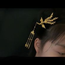 偏凤钗流苏步摇明制汉服配饰发钗偏头凤保色合金古装发饰古风头饰