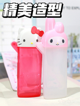 正版日本sanrio hello kitty美乐蒂便携棉签棉棒盒牙线收纳发夹盒