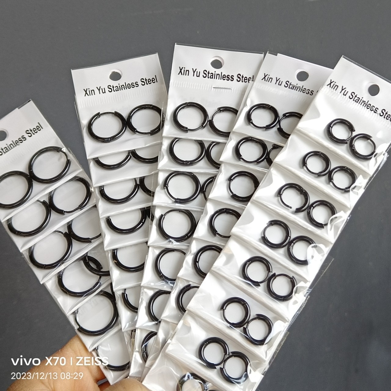 2.5 pendientes de acero de titanio gruesas y el mismo modelo crian orejas joyas de moda con pendientes de acero inoxidable con hilo redondo personalizado image 11