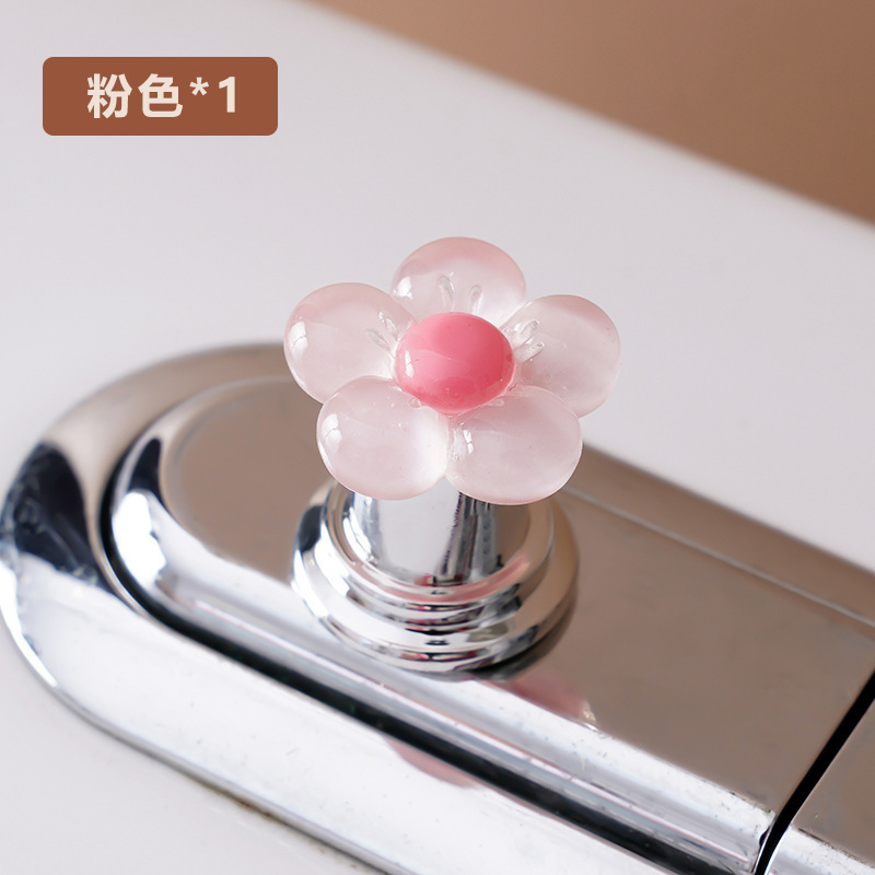 かわいい花トイレボタンネイル専用トイレ水切りスイッチ補助器ボタントイレキャップ|undefined