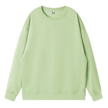 秋冬男女款宽松休闲圆领长袖文化衫t恤上衣服纯色工作服卫衣印图