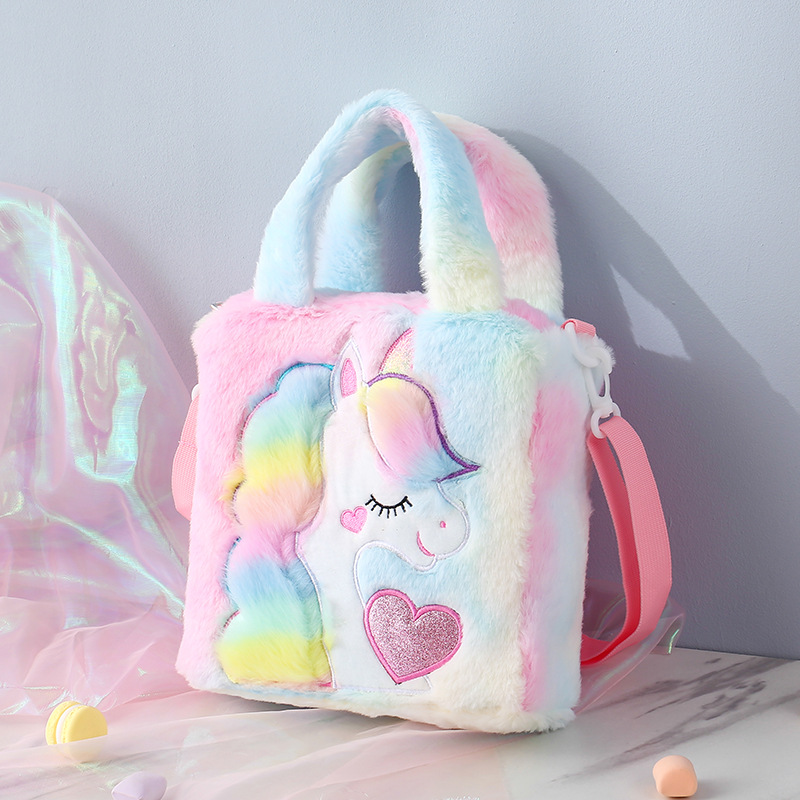 Filles Moyen Peluche Dessin Animé Mignon Machine À Coudre Carré Fermeture Éclair Sac Bandoulière display picture 5