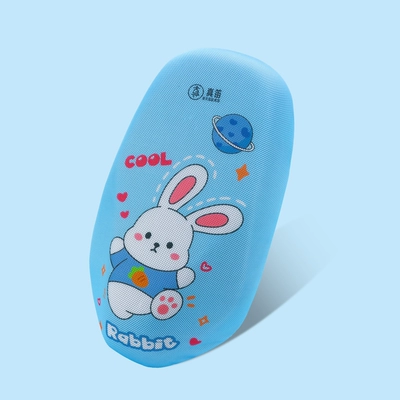 Foot Mat Seat Cover Xiaolong Sunscreen: Electric vehicle foot mat - emma-air-force-snapdragon-cushion-blue-and-white-rabbit