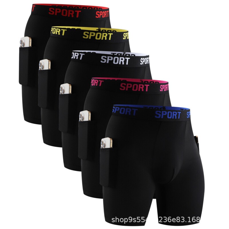 Wholesale exclusive cross-border men's boxer briefs with pockets, large men's boxer shorts, men's sports underwear for hiking