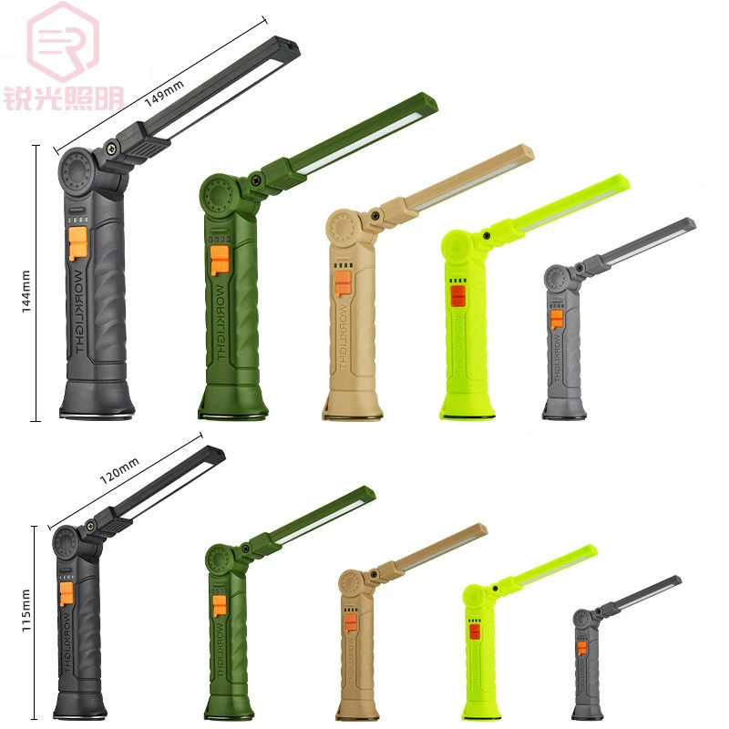 Многофункциональный магнитный светильник для авторемонта, светодиодный красный свет, предупредительный свет, сильный свет, фонарик, рабочий свет для осмотра автомобиля