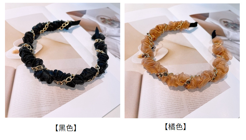 Korean Chain Rhinestone Headband display picture 23