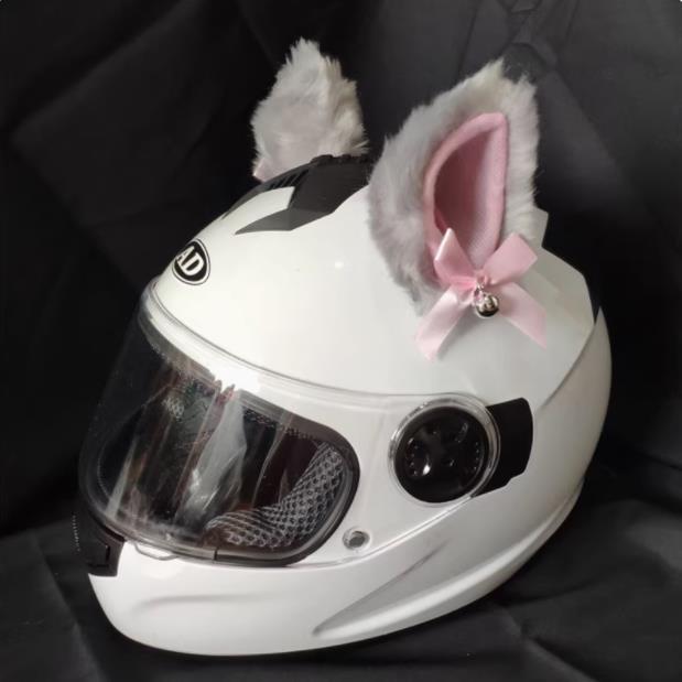Decorative Cat Ears Accessory for Motorcycles, Electric Scooters, Kuromi Headwear, Helmet, Detachable 3D Motorcycle Accessory