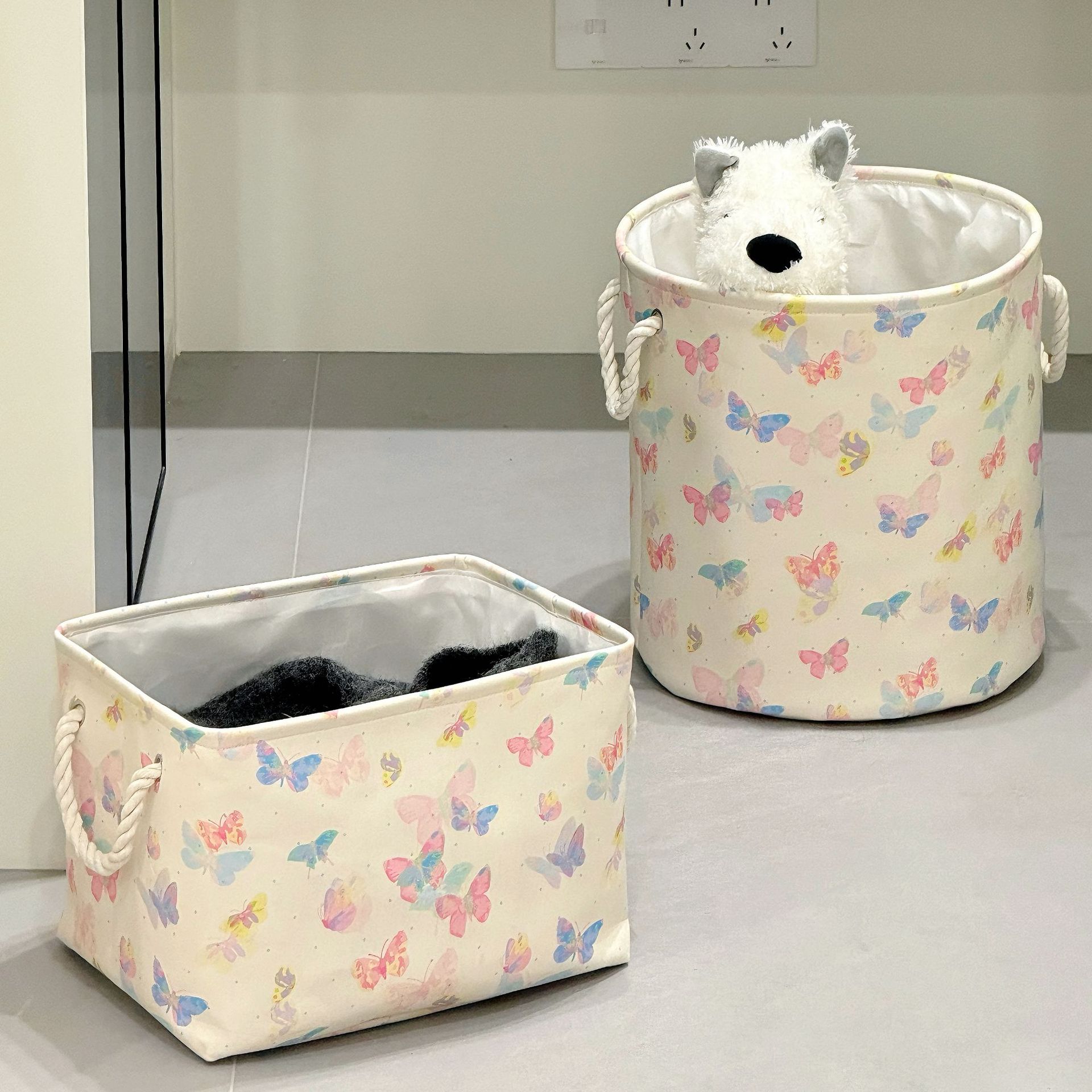 Cesta de ropa sucia canasta de ropa sucia plegable canasta de almacenamiento de ropa sucia doméstica de gran capacidad canasta de lavandería muñeca barril de almacenamiento