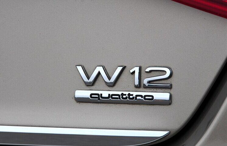 Audi car emblem V6TV8T side emblem V10W12 lettering for A4L, A6L, A8L, RS3, S5, Q7, TT modifications