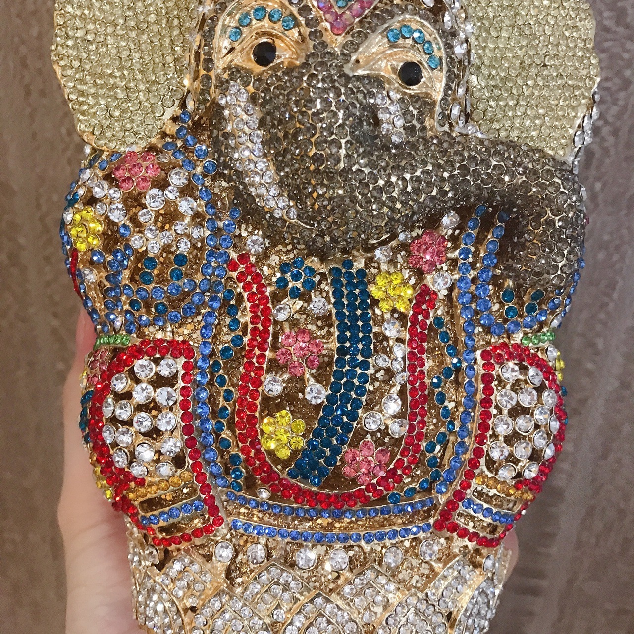 Bolsa de banquete de diamantes transfronterizos caja dura de metal bolso de diamantes bolso de mano de mujer embrague