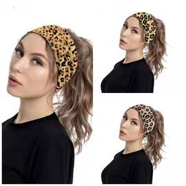 头巾女2022亚马逊新款独立包装无痕吸汗弹力明星款运动发带