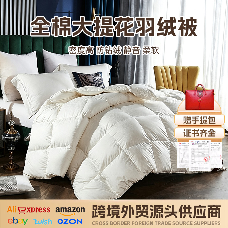 2026 New Product: High-end down duvet, thickened 95% white goose down, winter duvet, spring and autumn quilt