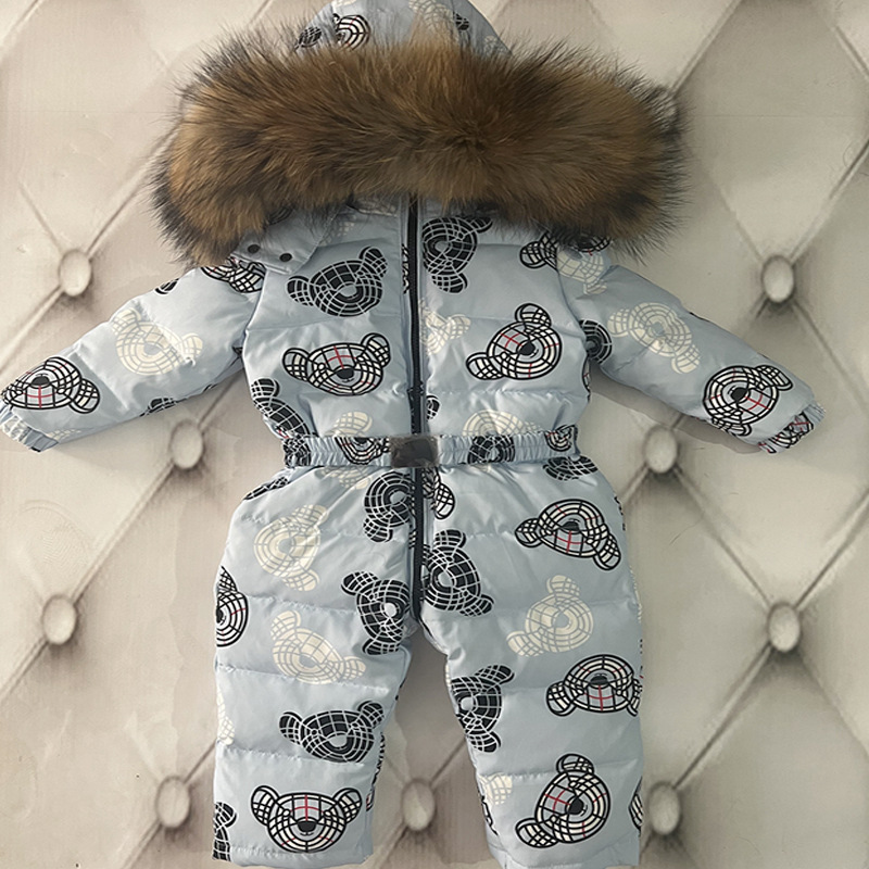 跨境童装加绒加厚羽绒服冬季2023新款时尚连帽男童棉服儿童羽绒服