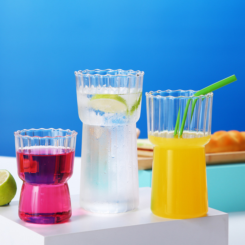 Caneca de café de vidro borossilicato listrada moderna_voghion.com