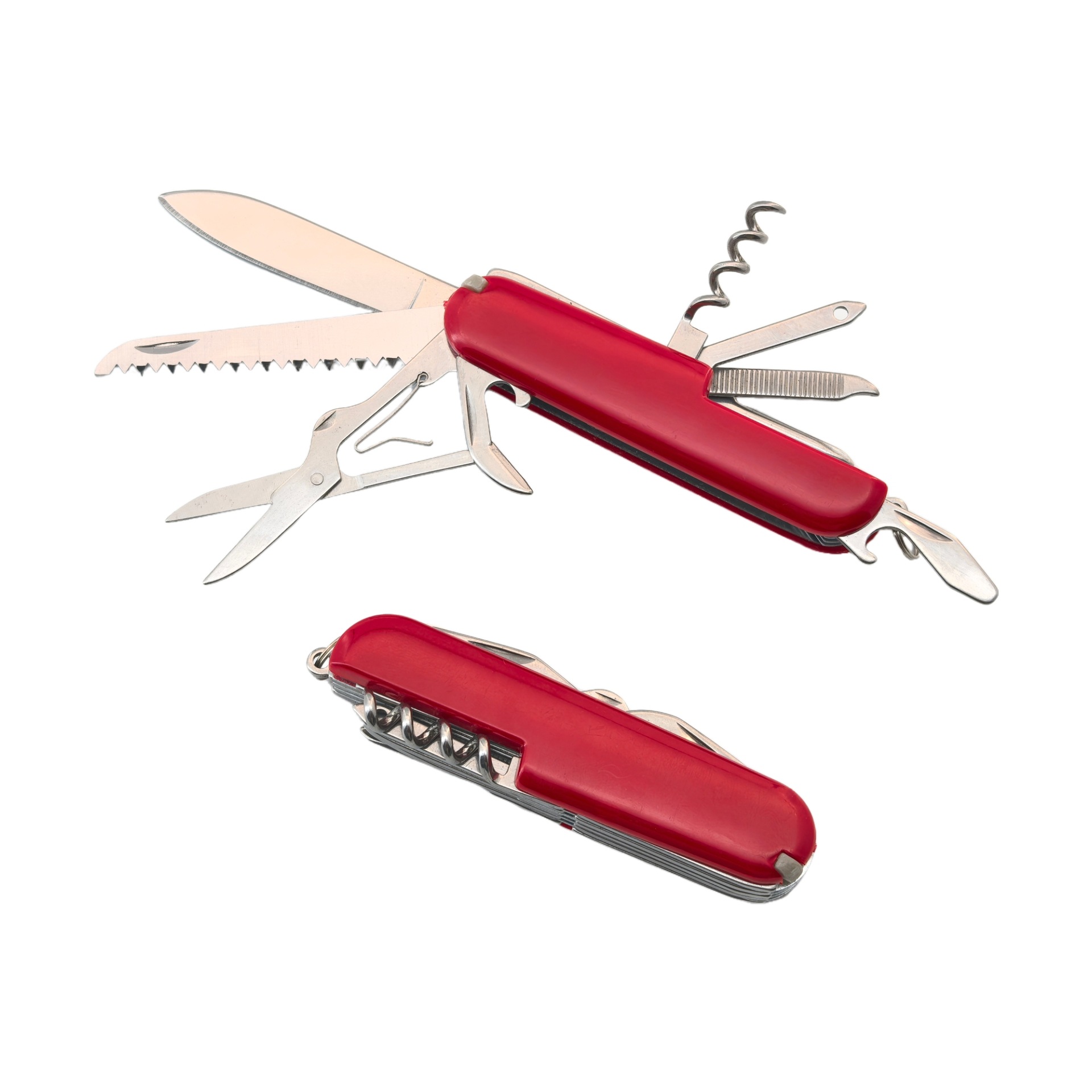 户外9开多功能折叠小刀瑞士军刀不锈钢礼品旅游露营必备工具便携