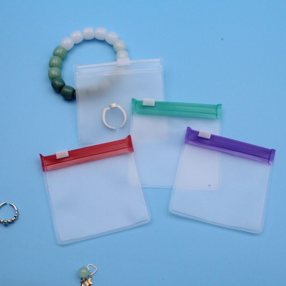 in stock transparent eva self-sealing bag pill bag PVC sealed jewelry storage waterproof and dustproof EVA zipper bag